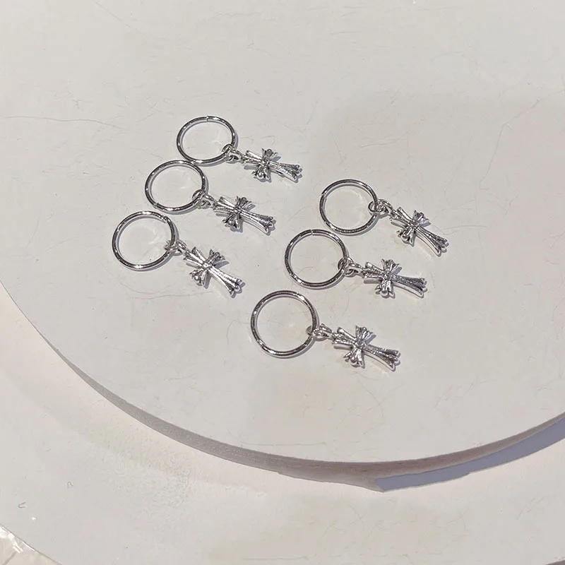 Gioielli per capelli Dreadlock Polsini con ciondolo a forma di farfalla con fulmine incrociato regolabili per trecce Accessori bohémien antiscivolo