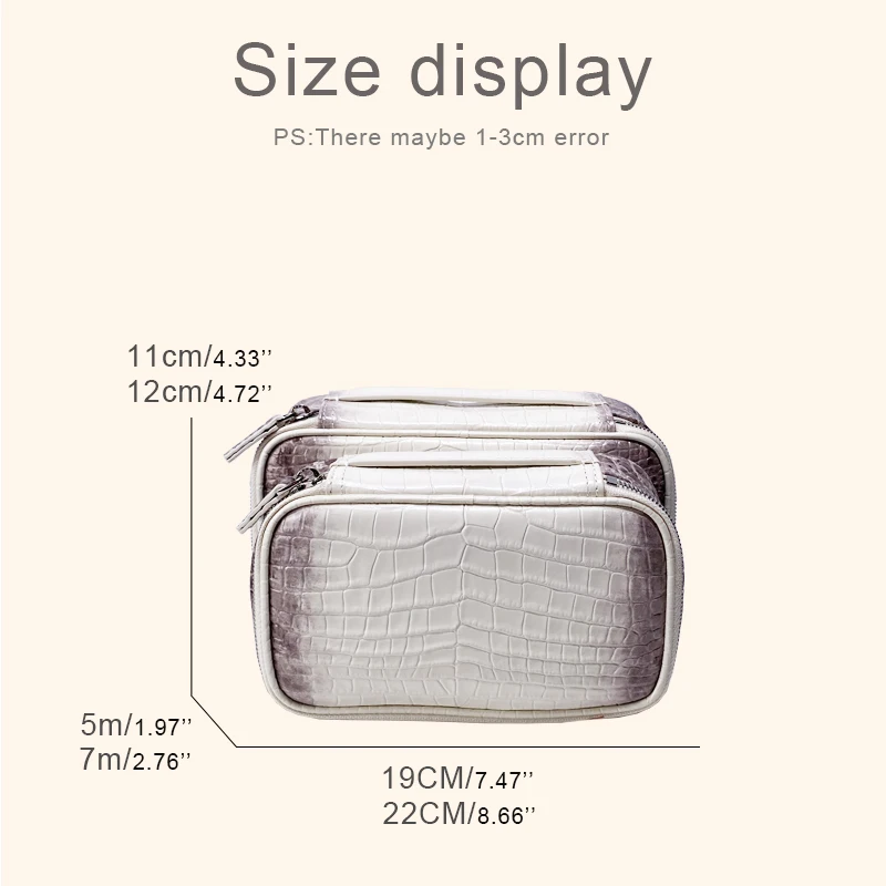 Customize Initials Leather Travel Business Makeup Bags For Women Luxury Designer Handbag And Purse 2026 New In Cowhide Organizer