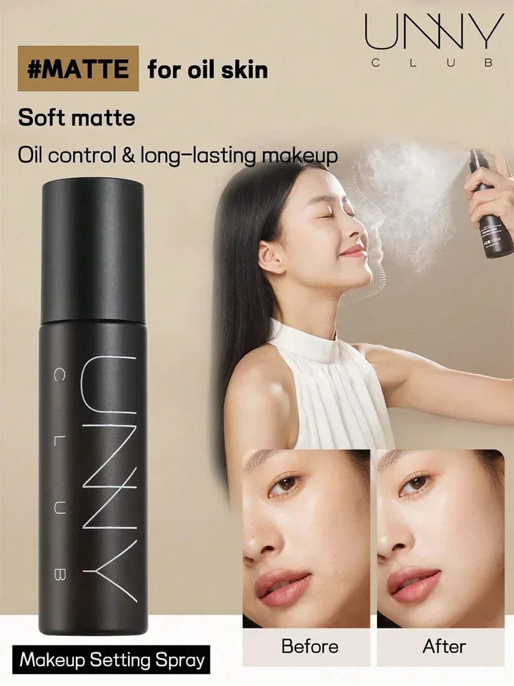 

UNNY Club 100ml Makeup Setting Spray Moisturizing Fast Setting Oil Contro Long-Lasting Sweat Prevention Face Makeup