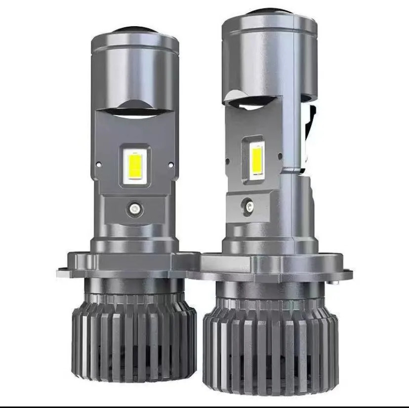 

XTG GT4 130W H4 Bi LED Projector Headlight with Halo Fish Eye Laser Lens 12V Motorcycle High Low Beam Super Bright Car LED Lamp