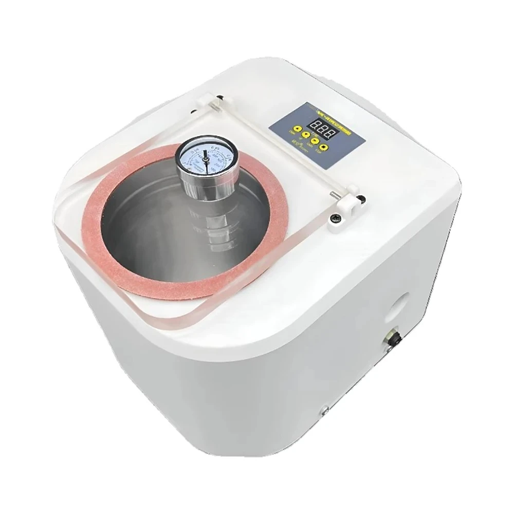 AC 220V Smart Vacuum Defoaming Machine with Digital Display for Silicone, Epoxy Resin, DIY Crafts Vacuum Degassing Chamber