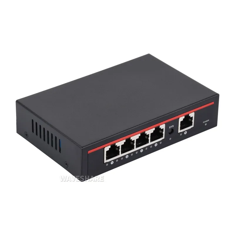 

SKU-32752 Waveshare AC-роутер со встроенным модулем, 5 гигабитных портов, стандартный выход питания PoE, управление точками доступа