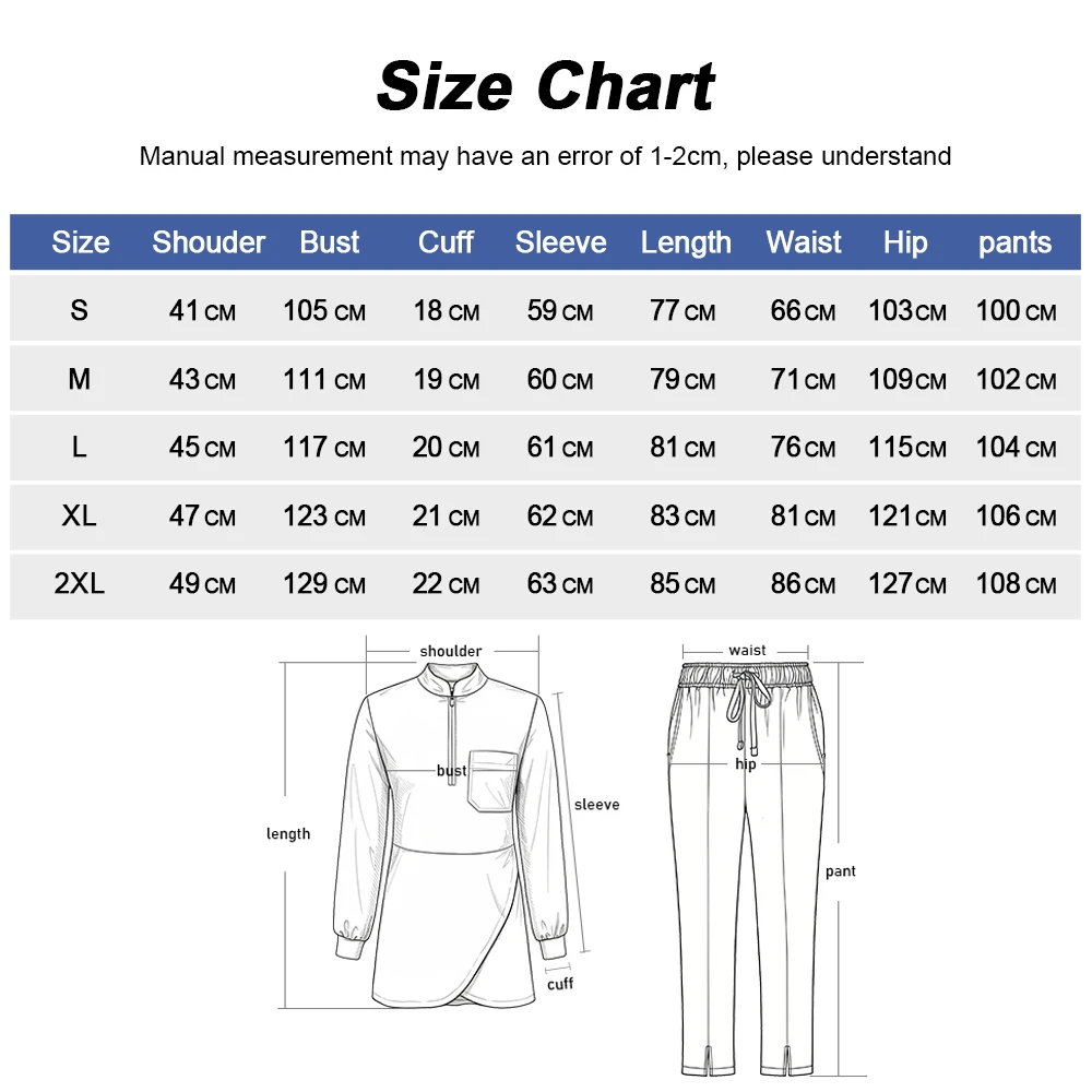 Nurse Scrub Long Sleeved Zipper Stand Up Collar Workwear Pharmacy Lab Coat Healthcare Dentist Scrub Surgical Uniforms Woman Soft