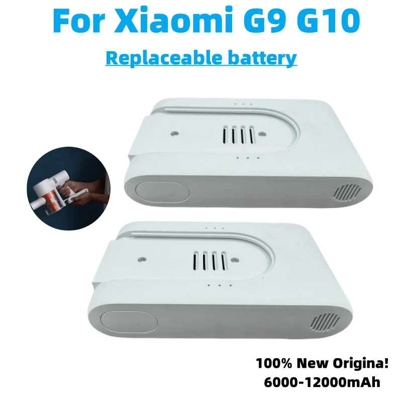 NEW 25.2V Rechargeable lithium ion Battery Pack 12000mAh for Xiaomi Mijia G9 G10 Wireless Vacuum Cleaner 12000mAh Accessories