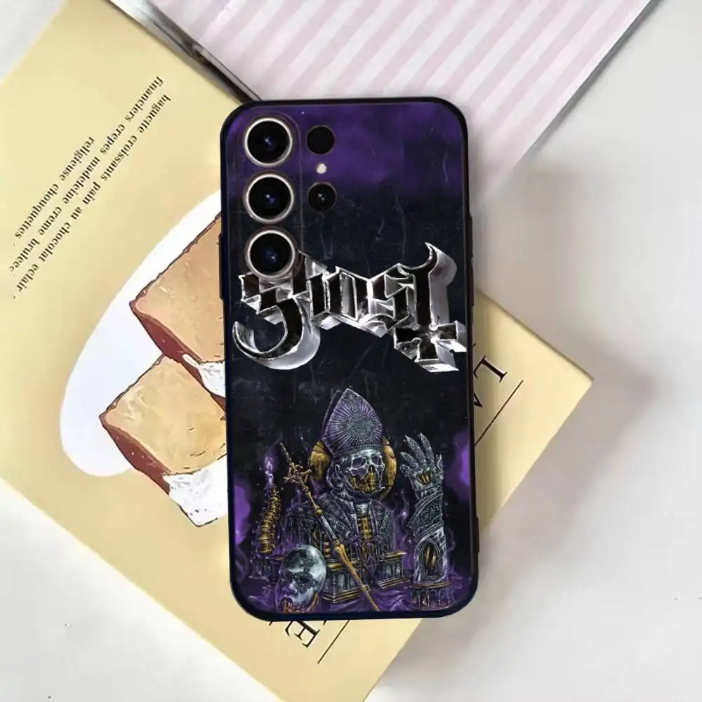 حافظة هاتف Ghost Heavy Metal Band لهاتف SamsungS25,24,21,22,23,30,Ultra,20,Plus,Fe,Lite,not,10,9,Soft Black Cover #2
