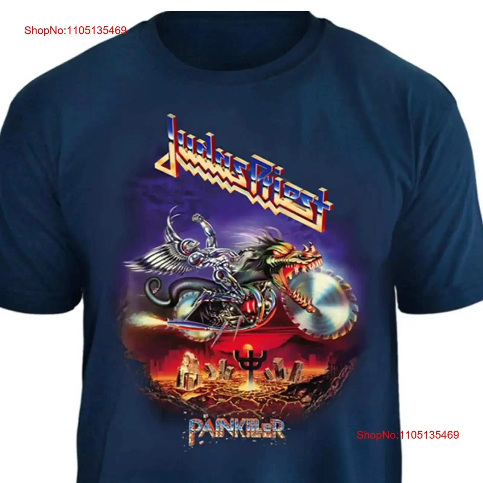 

Official Licensed T Shirt Judas Priest Painkiller Stamp Rockwear vintage Washed Stylish Top For Everyday Wear Comfortable