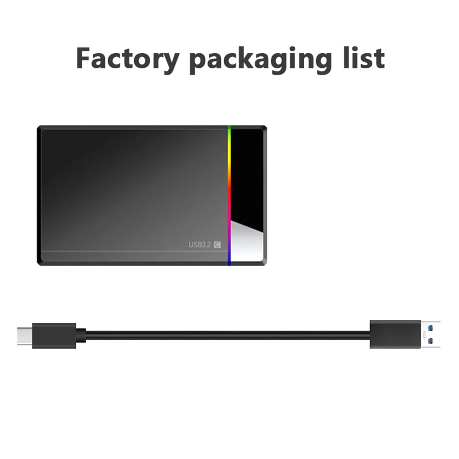 UTHAI 2.5-Inch Portable Hard Drive Cartridge Type-C RGB Indicator Tool-Free Installation External Storage Device