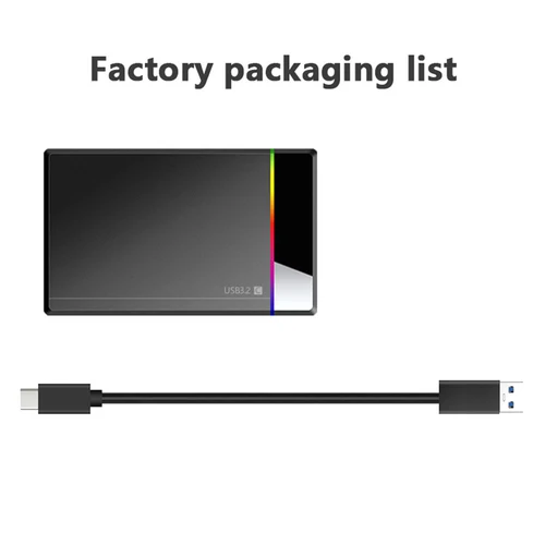 Imagen 2 del producto UTHAI Cartucho de disco duro portátil de 2,5 pulgadas Indicador RGB tipo C Instalación sin herramientas Dispositivo de almacenamiento externo