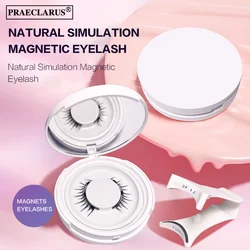 2Pairs PRAECLARUS Natural Elf Magnetic Eyelashes Reusable Glue Free Eyelashes Soft Magnetic False Eye Lash For Beginner DIY Lash