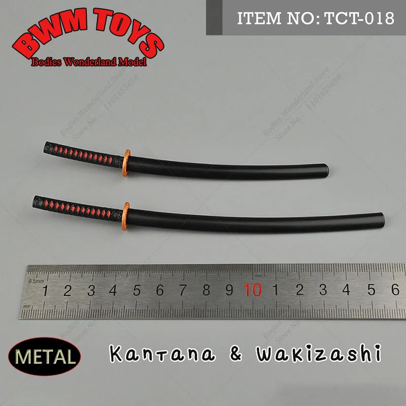 In Stock Two Piece Set ToysCentre TCT-018 1/6 Soldier Weapon Samurai Knife Kantana Wakizashi Model Toy Fit 12'' Action Figure