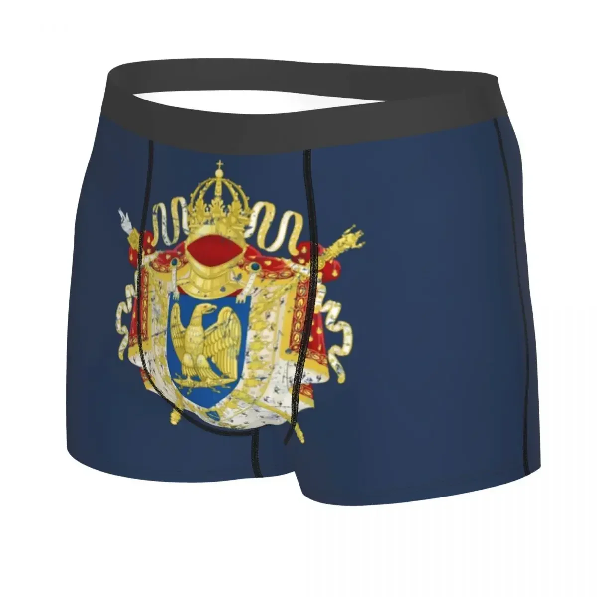 French Empire Napoleon Boxer Shorts For Homme 3D Printed Male Coat Of Arms of France Underwear Panties Briefs Soft Underpants