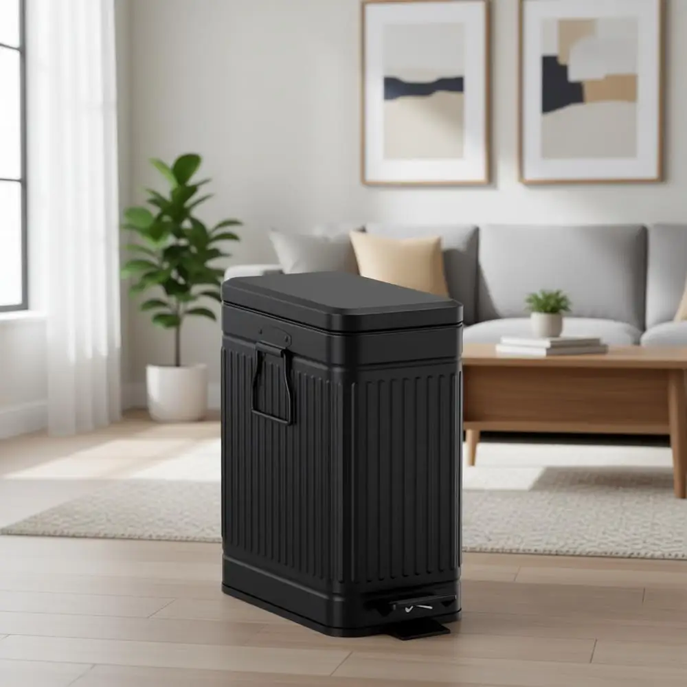 

10L Stainless Steel Pedal Bin for Outdoor Dog Waste - Ideal for Home and Office