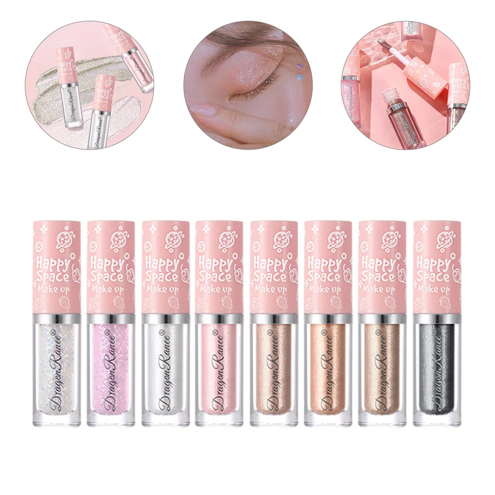 8 pezzi ombretto liquido glitter cosmetici ombretto donna strumento per trucco fai da te ombretto liquido ombretto glitterato