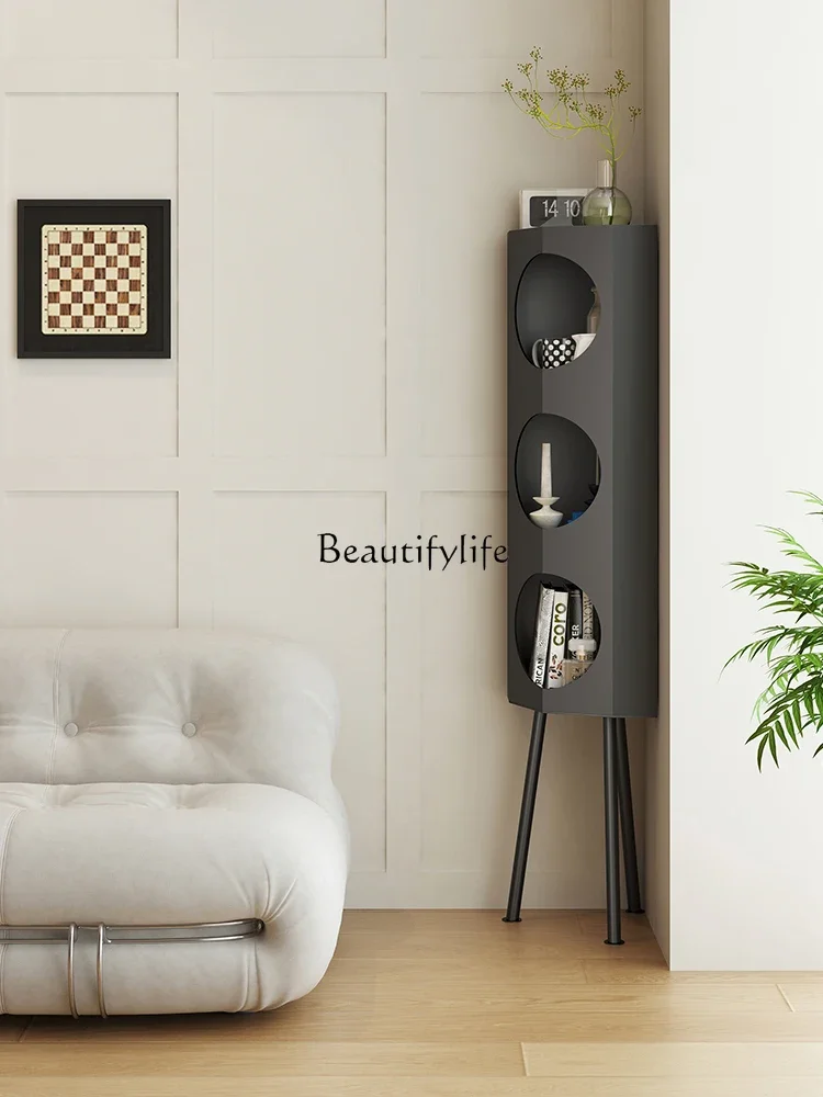 LD6Light Rak Buku Sudut Mewah Rak Kabinet Anggur Dinding Abad Pertengahan