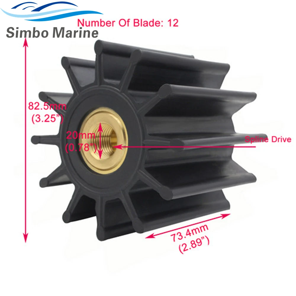 

Impeller Replaces Sherwood 27000K Fits Cummins 3974456 Marine Diesel Pump 500181