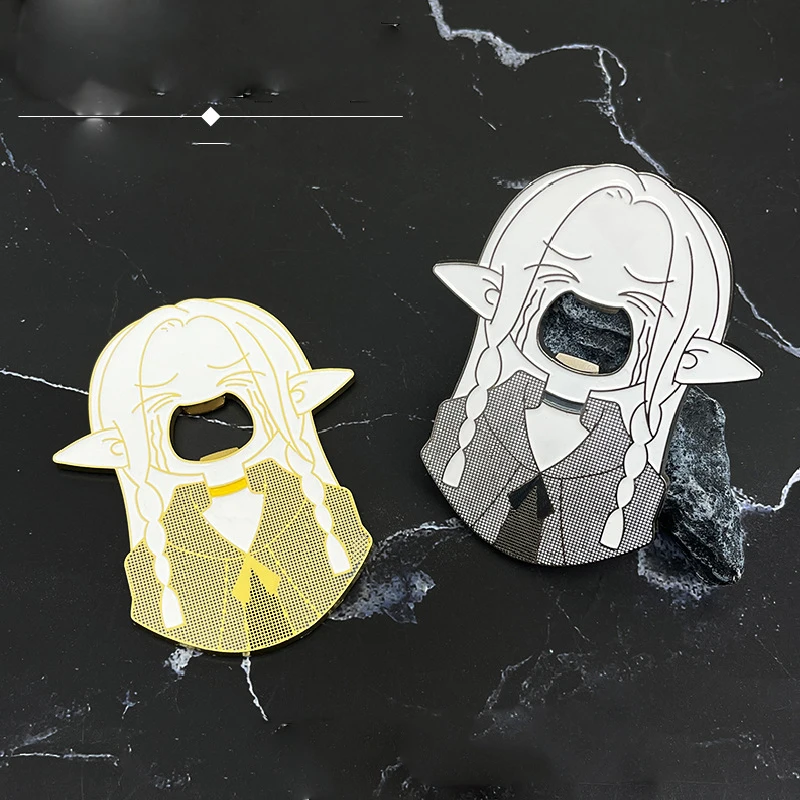 Anime Delicious in Dungeon Marcille Bottle Opener Cosplay Refrigerator Magnet Kawii Big Mouth Elf Girl DIY Halloween Accessories