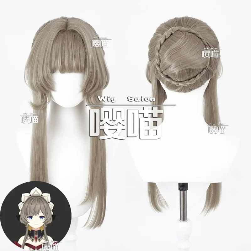 Game Genshin Impact Sandrone Cosplay Wig Marionette Blond Hair Eleven Fatui Harbingers Halloween Party Props For Women Girls