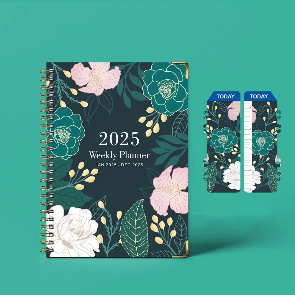 

A5 2025 Agenda Planner Notebook 71 Pages Floral Design 2025 Schedule Planner Book Portable Paper 2025 Journal Notebooks Office