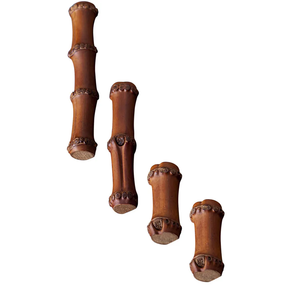 4Pcs Bamboo Brush Holders Vintage Pen Racks Chinese Calligraphy Painting Brush Stands Desktop Storage Organizers Elegant