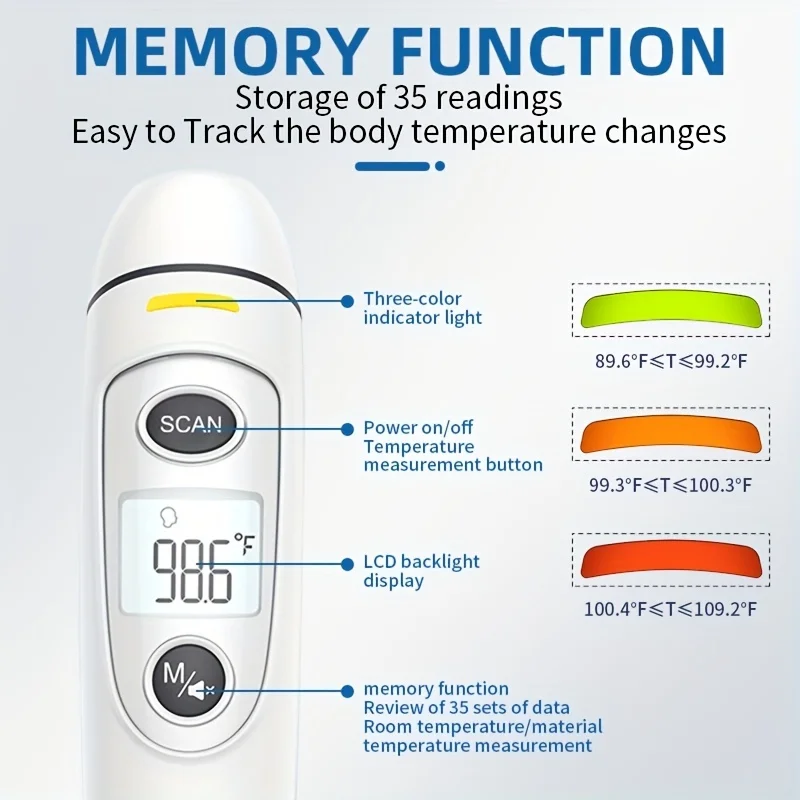 Dr.isla Baby Thermometer Infrared Digital LCD Body Measurement Forehead Ear Non-Contact Adult Fever IR Children Termometro