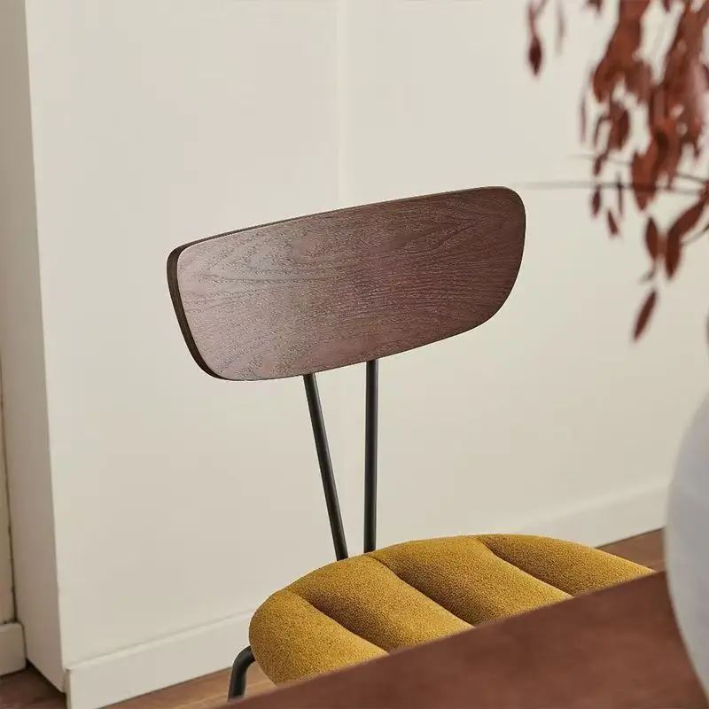 Home dining room backrest cushioned chair, casual stool