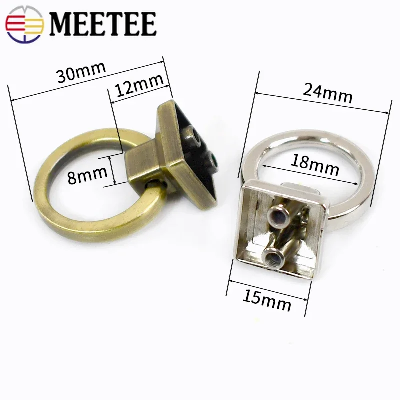 5/10Pcs 18mm Metal Bag Strap Buckles Handbag Chain O D Ring Clasp Screw Rivet Nail Side Clip Connector Buckle DIY Accessories