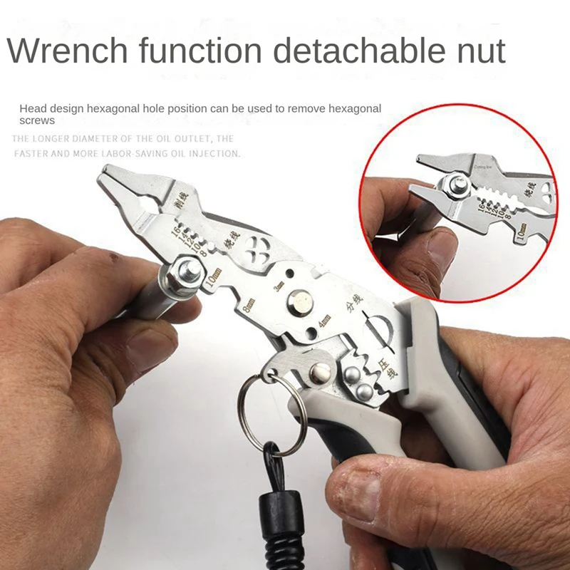 Multipurpose Wire Stripper,Heavy Duty Electrical Wire Stripping Tool, Wire Strippers And Crimping Tool Easy Install Easy To Use