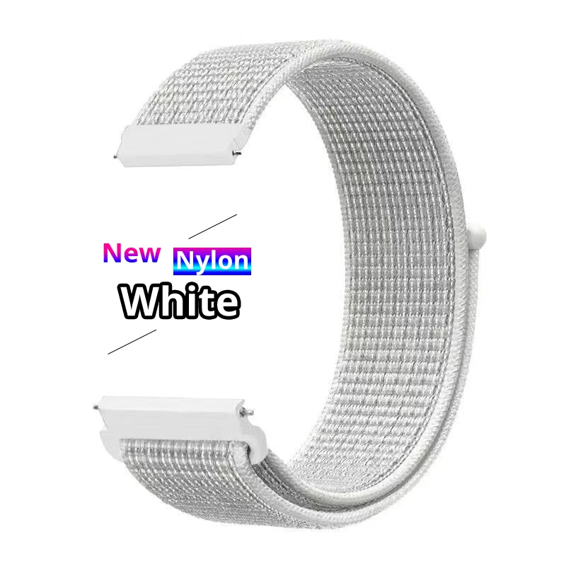 20mm 22mm Nylon Loop Watch Strap For Amazfit Bip/3Pro/GTS/GTR/GTS2 Strap For Samsung Gear S2/Galaxy Active2 For Huawei watch GT2