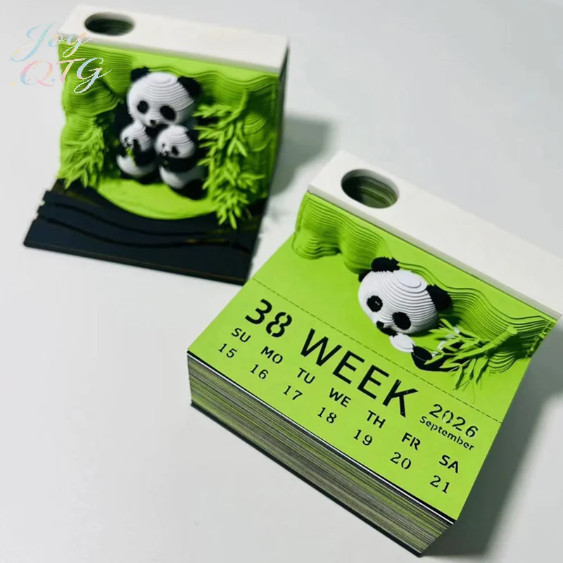 

Time Piece Calendar 2026 Desk Calendar 3D Tear-away Calendar Paper Carving Art Memo Pad Notepad Gift For Christmas Housewarming