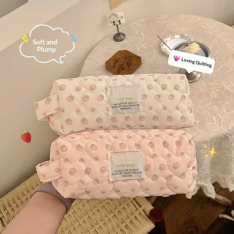 Ästhetisches Polka-Dot-Federmäppchen, tragbar, koreanischer Stil, Handtaschenformat, große Kapazität, Schreibwaren-Organizer für Studenten, 1 Stück – Detail 1