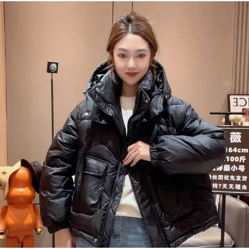 

Женская осенне-зимняя новая модная хлопковая куртка в западном стиле 2021, короткое стильное однотонное хлопковое пальто с дизайном