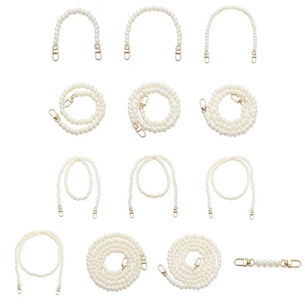 High Quality 13 Sizes Pearl Belt Accessories DIY purse Replacement Long Beaded Chain Bags Handbag Handles Pearl Strap