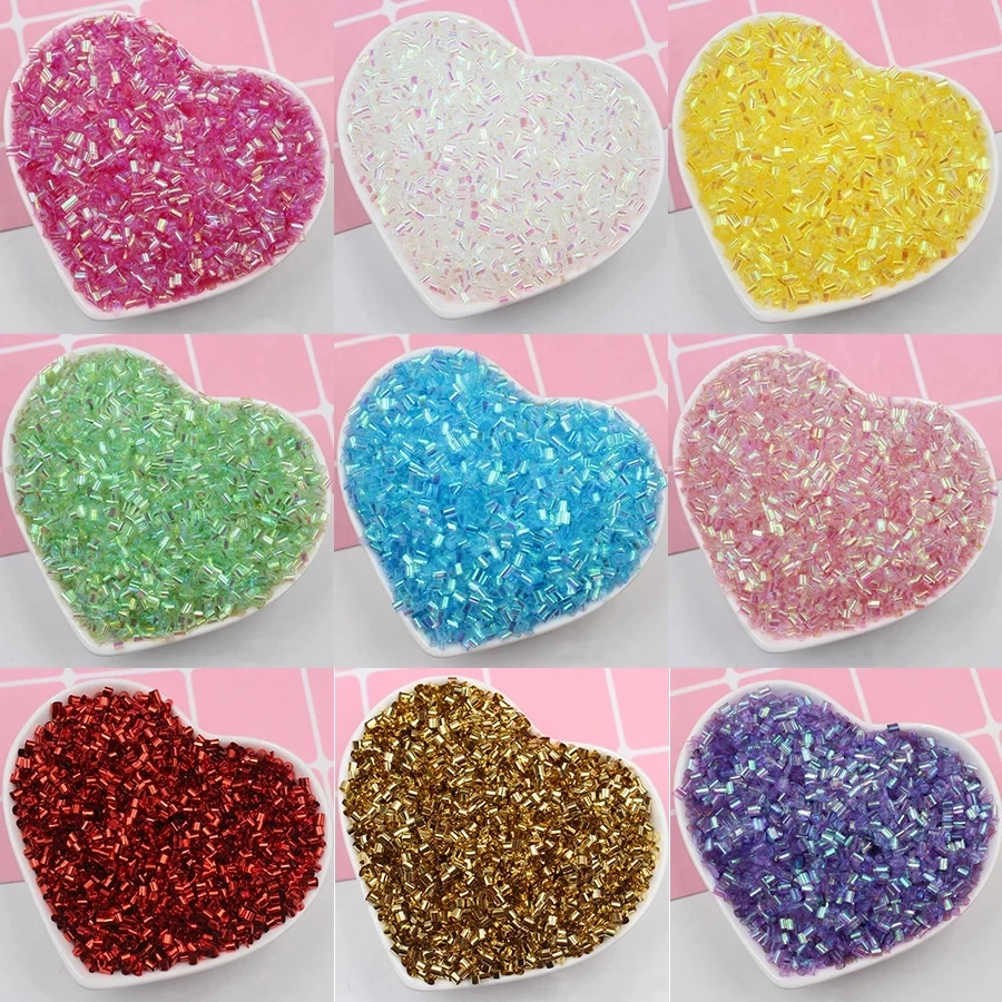 50g Bingsu Slime Additives Iridescent Beads Supplies DIY Sprinkles Kit For Fluffy Clear Crunchy Slime Clay