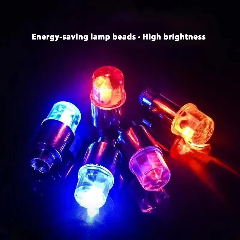 2PCS Colorful LED Wheel Valve Lights Motorcycles Bicycles Car Wheel Tire Valve Caps Universal Dustproof Bicycle Valve Cover 2025