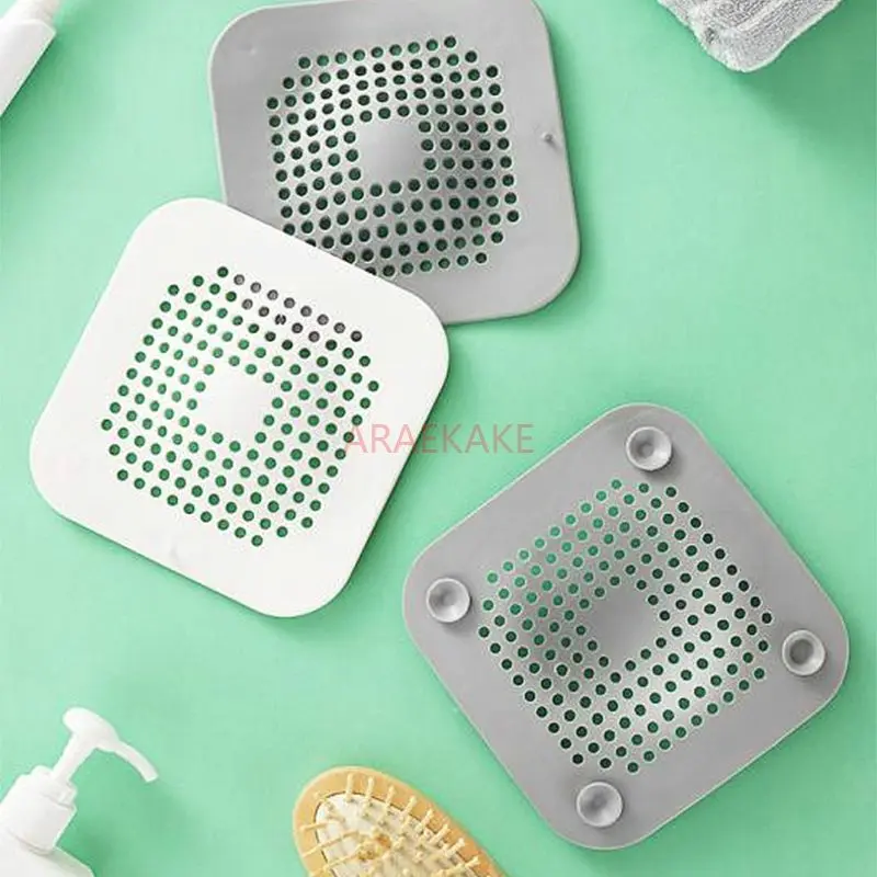 

1pcs Bathroom silicone hair anti clogging suction cup floor drain cover, kitchen sink filter, sink drain hair filter mesh