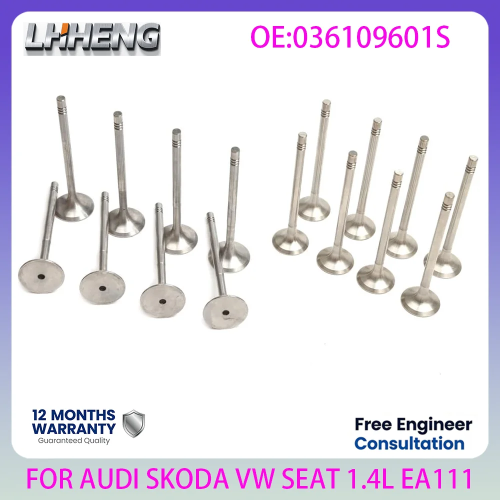 

New Engine Valves OE 036109601S For Audi VW Skoda SEAT 1.4L 1.4 L T L4 GAS EA111 03-14 A1 A3 Polo Octavia FABIA OCTAVIA JETTA