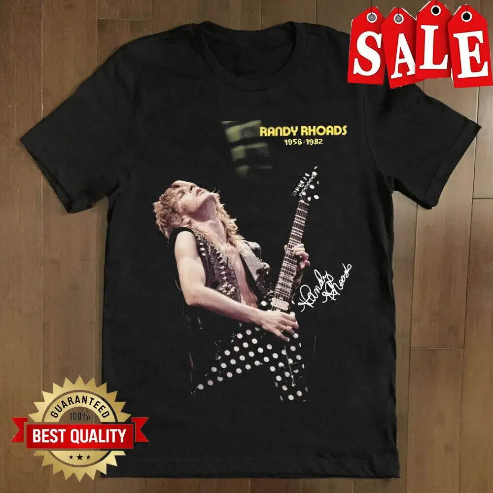 New Popular Randy Rhoads With Guitar Gift For Fans Unisex S-5XL Shirt TE1209 long or short sleeves