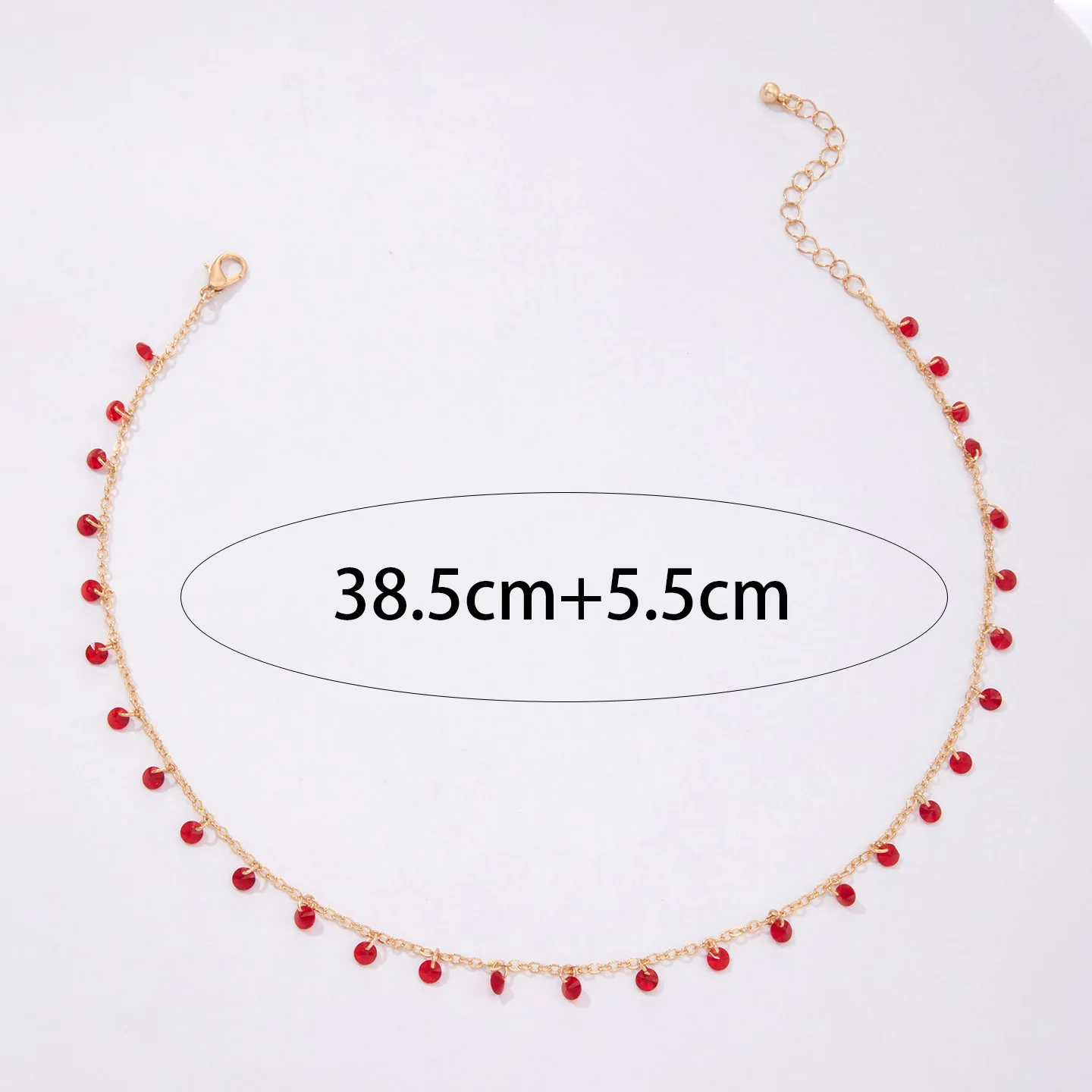 Tocona رائعة خمر الزركون الأحمر المرأة قلادة قلادة الموضة العصرية سلسلة الترقوة القلائد هدايا مجوهرات للبنات