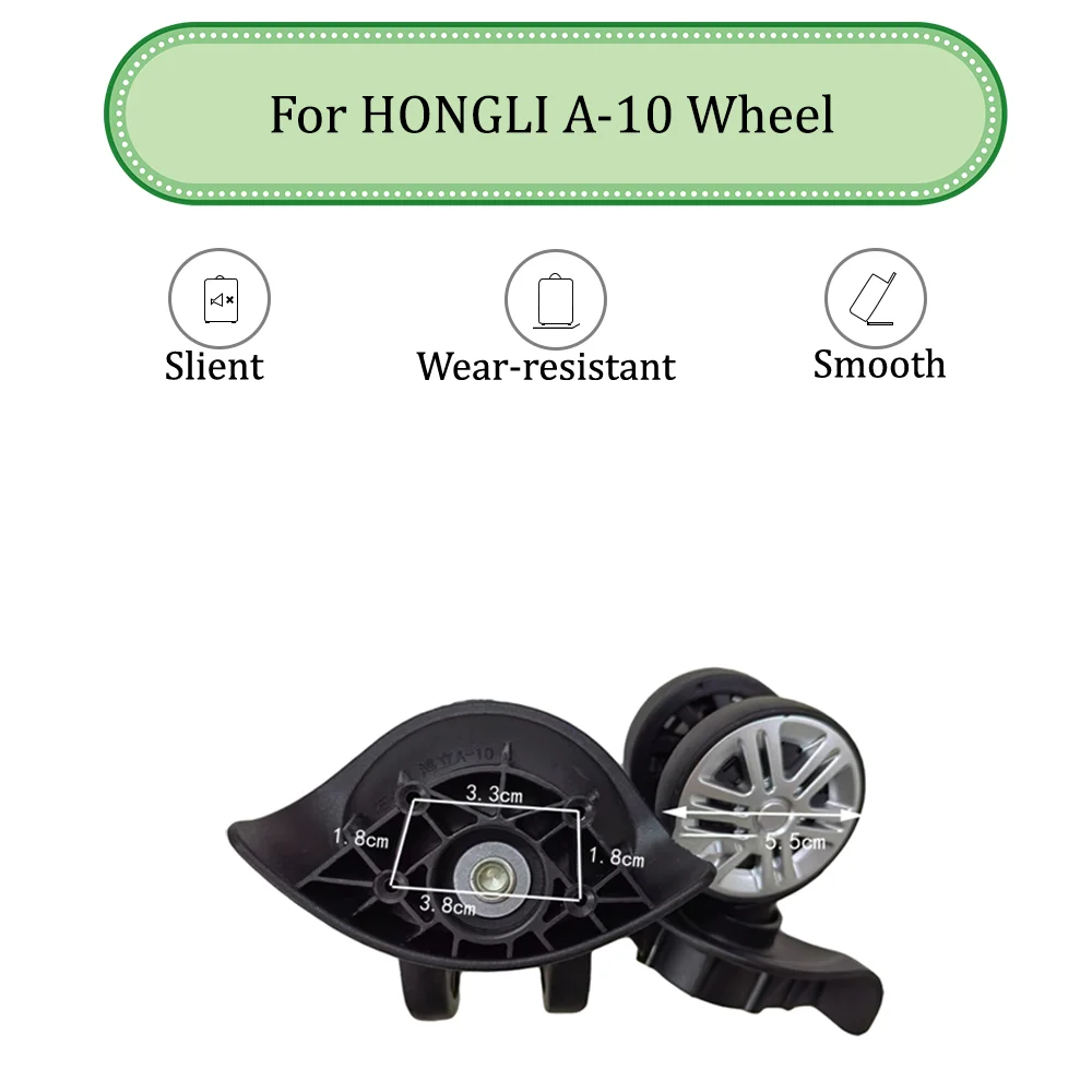 For HONGLI A-10 Universal Wheel Replacement Suitcase Silent Smooth Shock Absorbing Durable Convenient Accessories Caster Wheels