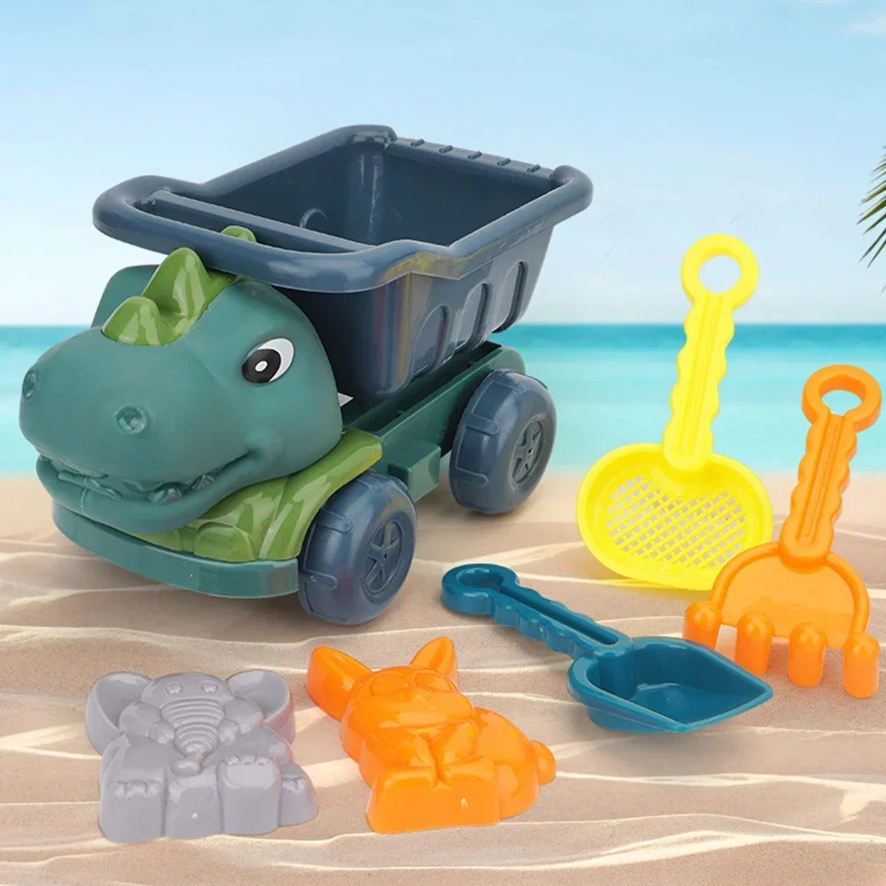 Strandspielzeug für Kleinkinder, Sandspielzeug mit Dinosaurier-Motiv, Muldenkipper-Set |   Glattes, tragbares Strandspielzeug für Garten, Spielplatz, Strandzonen