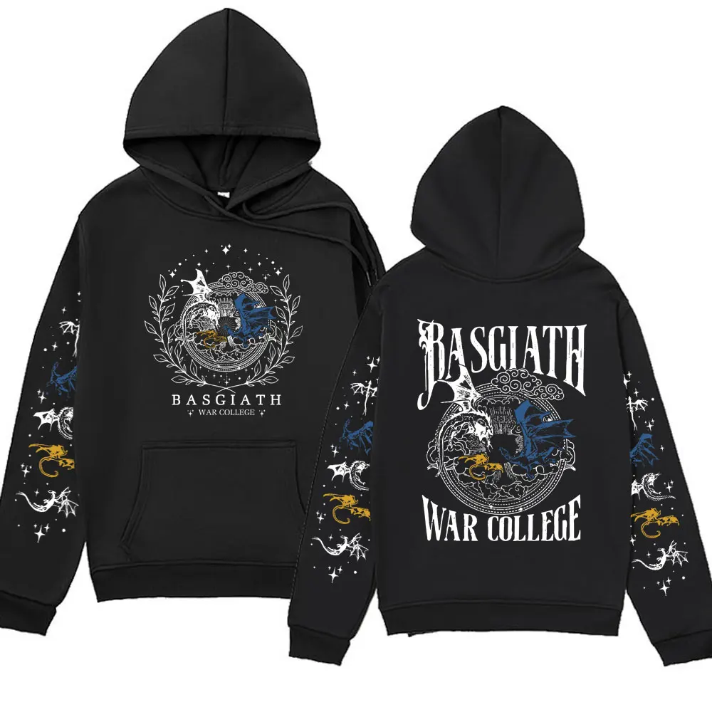 Fourth Wing Printed Hoodies Men's Women's Clothes Vintage Basgiath War College Dragon Rider Fashion Oversized Sweatshirts Hoody