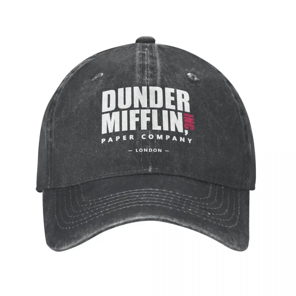 

Dunder Mifflin London Baseball Cap Distressed Washed The Office Paper Company Snapback Hat Outdoor Activities Adjustable Hats