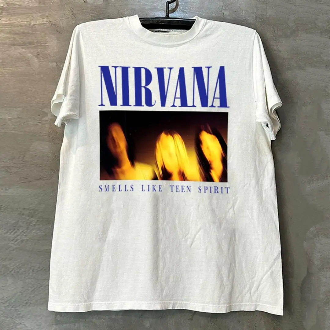 

Nirvana Band Peripheral Trendy Short-sleeved T-shirt Vibe, American Cool and Stylish Half-sleeved
