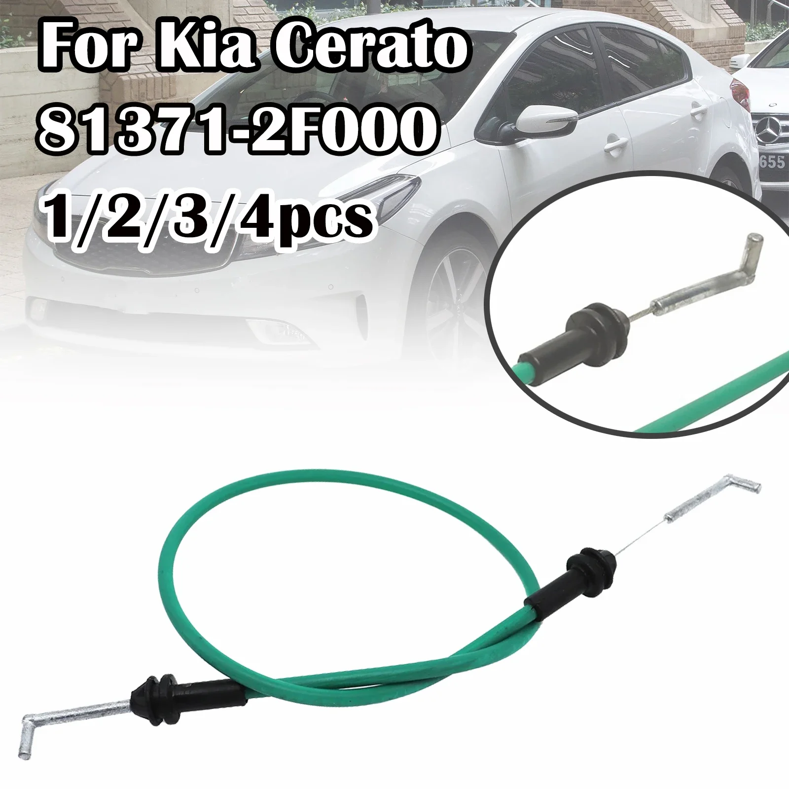 

4PC For Kia Cerato Spectra Door Handle Control Rod Cable Assembly Inner Front Driver LHD 81371-2F000 2008 2009 Replacement Parts