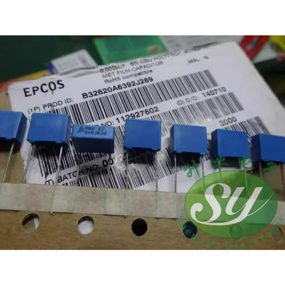 

20PCS EPCOS 0.0039uf/630v 3.9nf 3900pf 392 brand-new 8mm film capacitor B32620A6392J