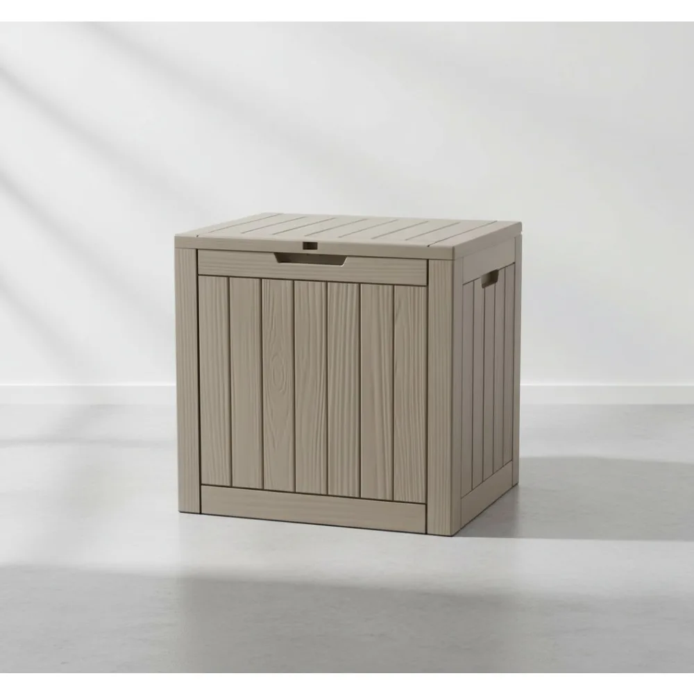 

30GAL Коробка для уличной террасы с замком — водонепроницаемая, устойчивая к ультрафиолетовому излучению, простая сборка для сиденья для хранения в патио и саду