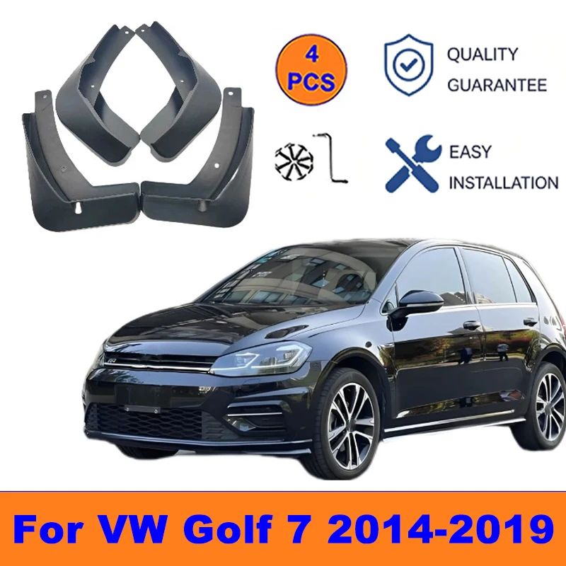 

4Pcs Mud Flaps For VW Golf 7 2014-2019 - Splash Guards Front&Rear Wheel Fender Mudguards Car Exterior Protection Accessories