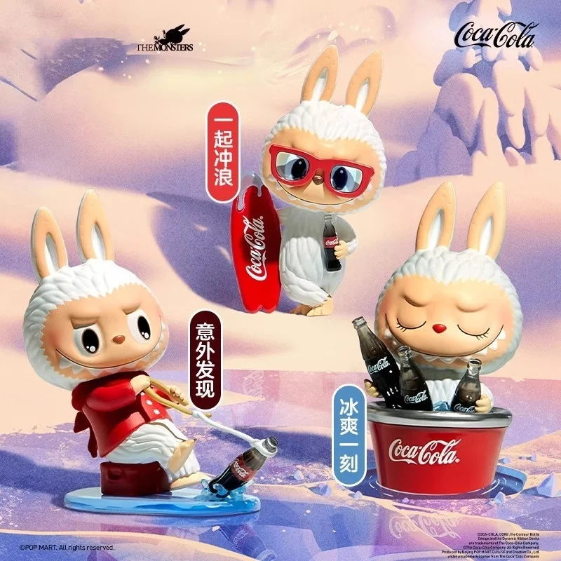 Genuine New The Monsters Coca Cola Labubu Series Blind Box Labubu Figure Mystery Box Trendy Collection Decor Christmas Gift