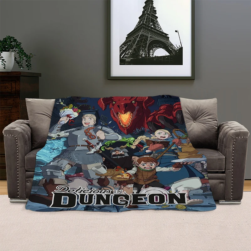 

Anime Sofa Blankets for Winter Dungeon Meshi Flannel Throws Microfiber Bedding King Size Warm Bed Fleece Fluffy Soft Blankets