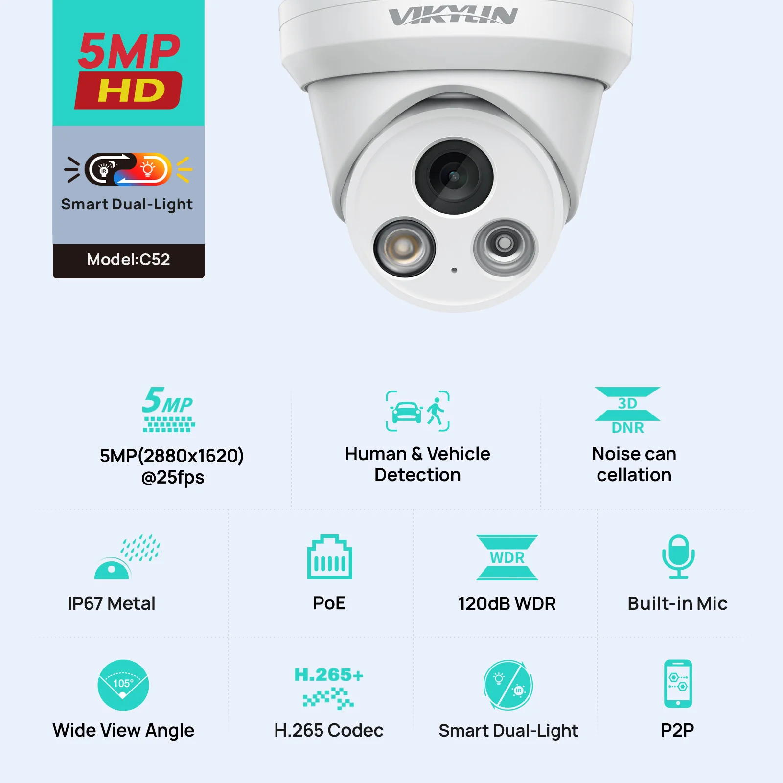 Caméra IP intelligente VIKYLIN - Outdoor Power G Motion avis et prix